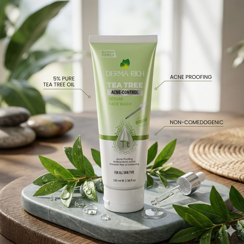 Derma Rich Tea Tree Acne-Control Serum Face Wash - 100ml