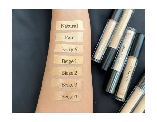 MISS ROSE Oil-Free Waterproof Liquid Concealer - 5ml | Long-Lasting Full Coverage Concealer