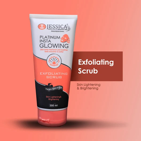 Jessica Professional Platinum Insta Glowing Exfoliating Scrub - 200ml