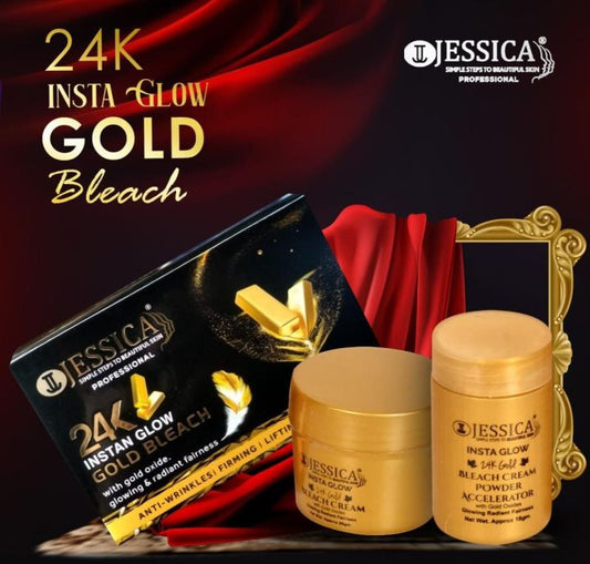 Jessica 24K Gold Bleach Cream & Activator – Student Pack 80g