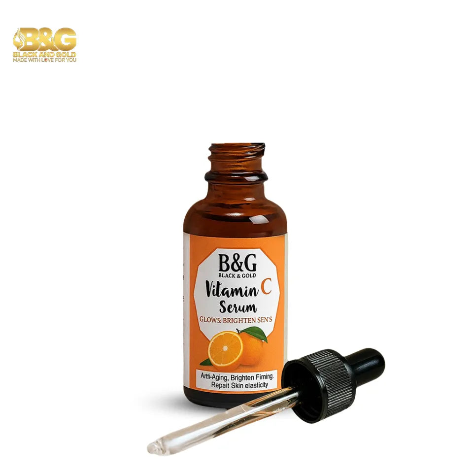 B&G (Black & Gold) Vitamin C Serum - 30ml | Brightening, Anti-Aging & Skin Elasticity Essence