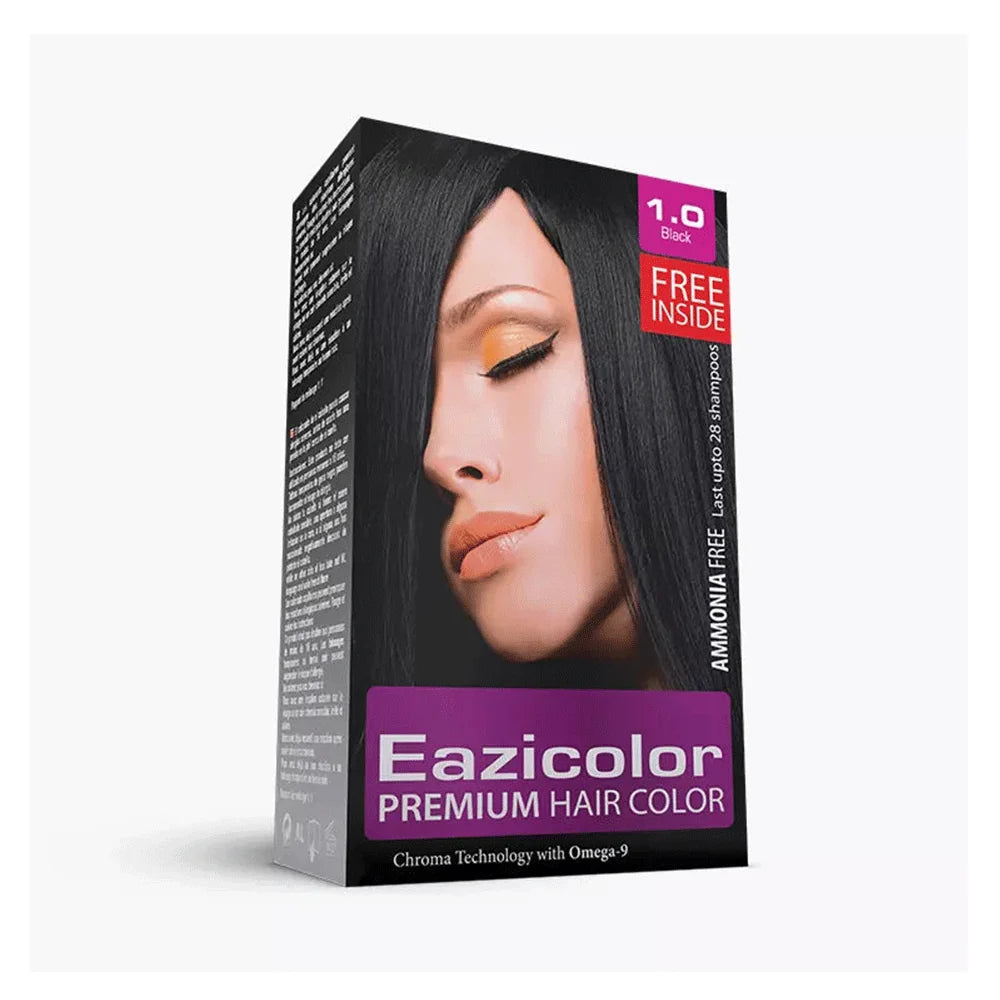 Eazicolor Premium Hair Color (1.0 – Black)