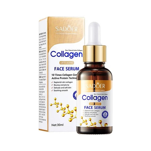 SADOER Collagen Anti-Aging Face Serum - 30ml | Active Protein Firming & Skin Plumping Essence