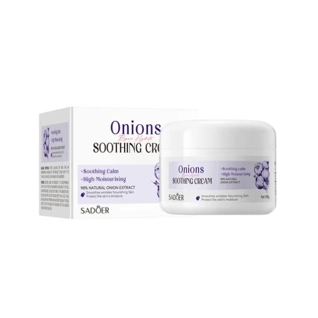 SADOER Onion Soothing Cream – 98% Natural Extract Calming Moisturizer (50g)