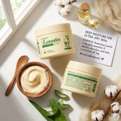 KÒRMESIC Australian Lanolin Face Cream – Deep Moisture & Barrier Repair (140g)