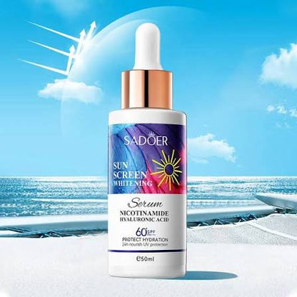 SADOER Sun Screen Whitening Serum Niacinamide + Hyaluronic Acid SPF 60 PA+++ – 50ml