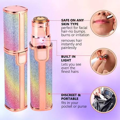 2-in-1 Women’s Eyebrow Trimmer & Facial Shaver – USB Rechargeable, Portable Beauty Trimmer