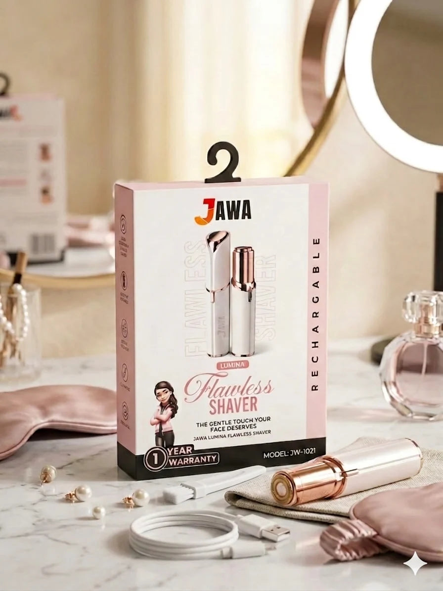 JAWA Lumina Flawless Shaver (JW-1021) – Rechargeable Facial Hair Remover & Electric Trimmer for Women