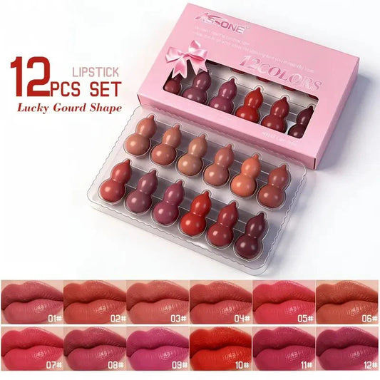 AS-ONE Lucky Gourd Shape 12-in-1 Mini Lipstick Set