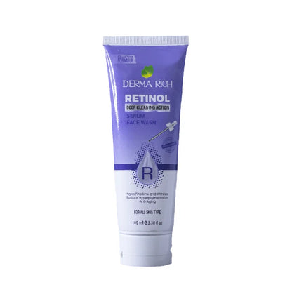 Derma Rich Retinol Deep Cleaning Serum Face Wash - 100ml